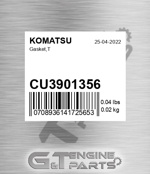 CU3901356 Gasket,t