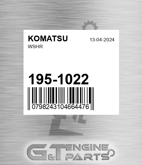 195-1022 Wshr for KOMATSU