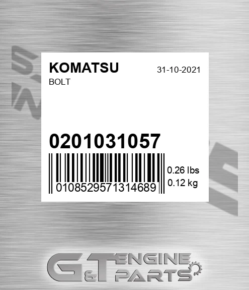 02010-31057 Bolt for KOMATSU