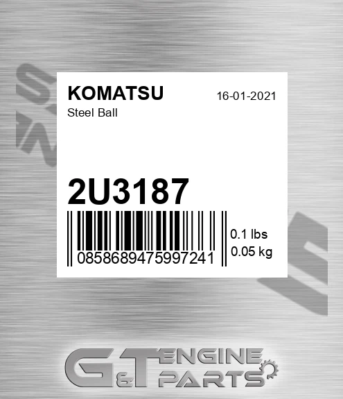 2U3187 Steel Ball for KOMATSU