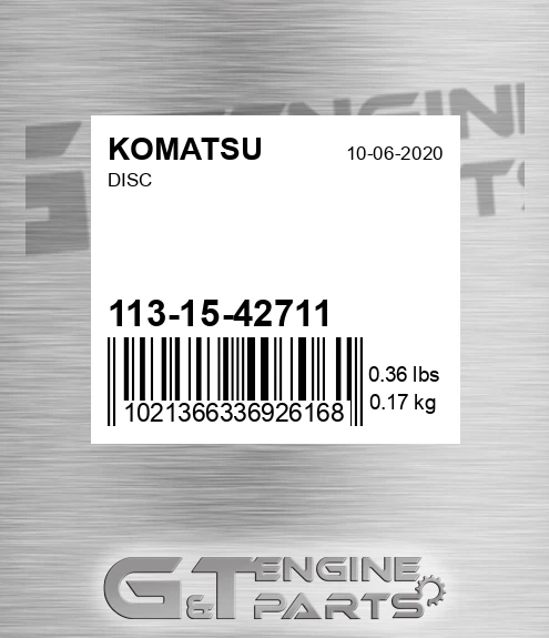113-15-42711 Disc for KOMATSU