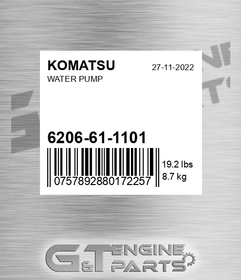 6206-61-1101 Water Pump for KOMATSU