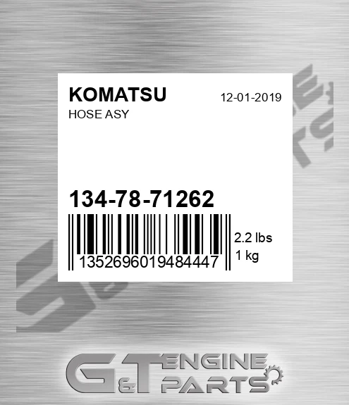 134-78-71262 Hose Asy for KOMATSU