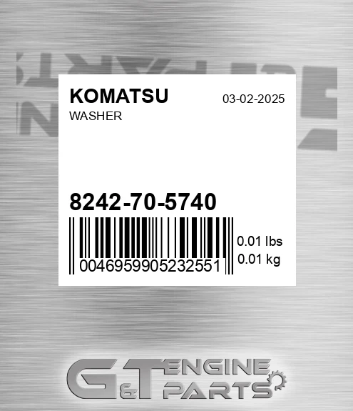 8242-70-5740 Washer for KOMATSU
