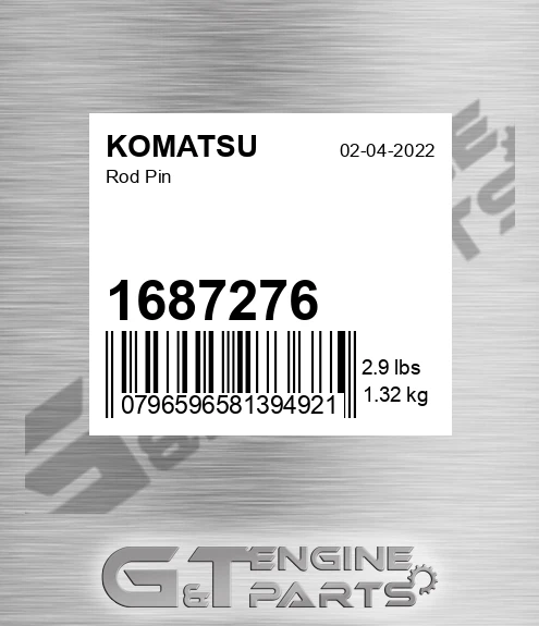 1687276 Rod Pin for KOMATSU