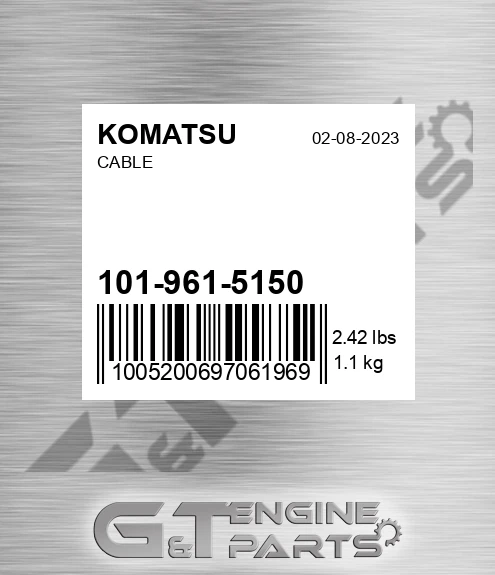 101-961-5150 Cable for KOMATSU