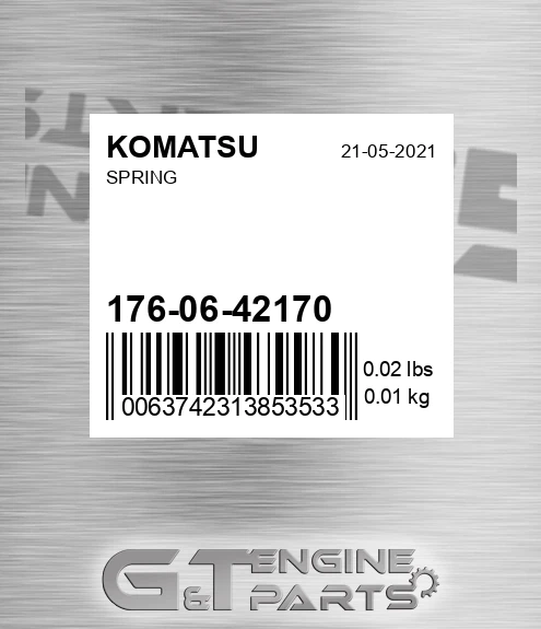 176-06-42170 Spring for KOMATSU