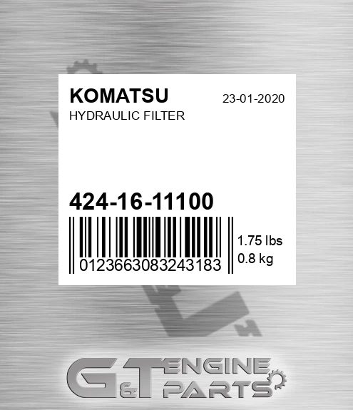 424-16-11100 Hydraulic Filter for KOMATSU
