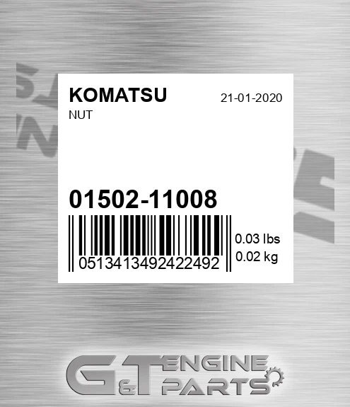 01502-11008 Nut for KOMATSU