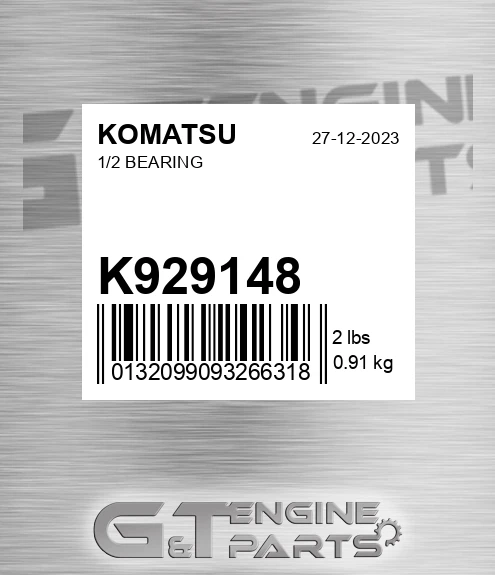 K929148 1/2 Bearing