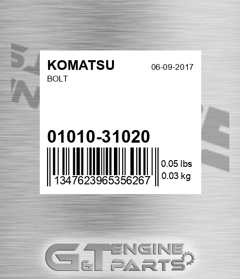 01010-31020 Bolt for KOMATSU