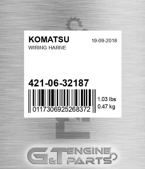 421-06-32187 Wiring Harne for KOMATSU