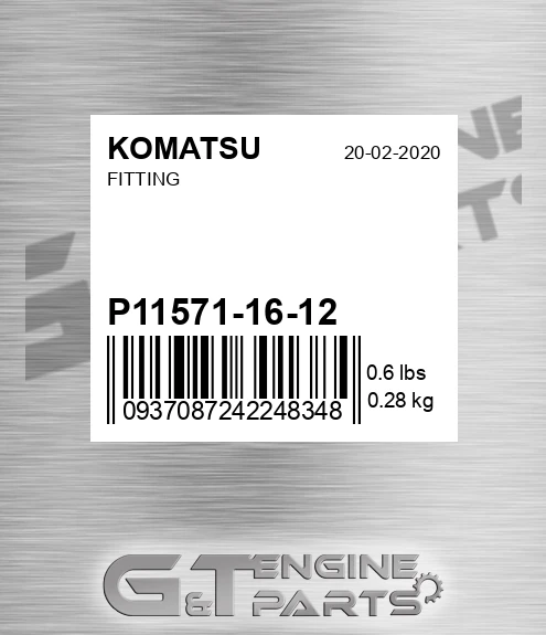 P11571-16-12 Fitting