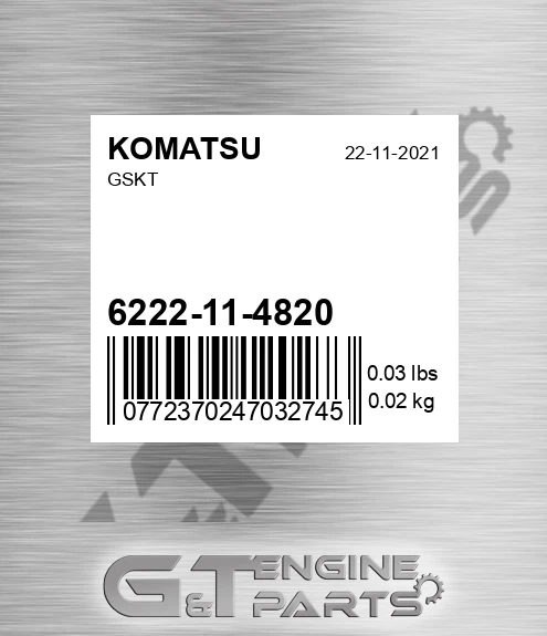 6222-11-4820 Gskt for KOMATSU