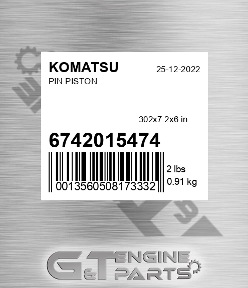 6742-01-5474 Pin Piston