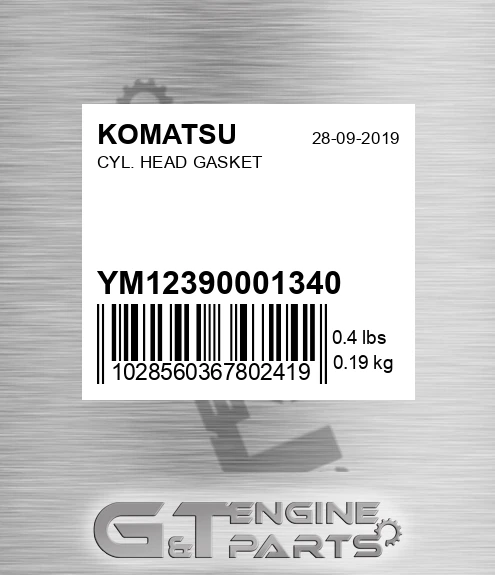YM12390001340 Cyl. Head Gasket