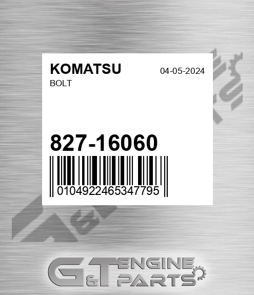 827-16060 Bolt