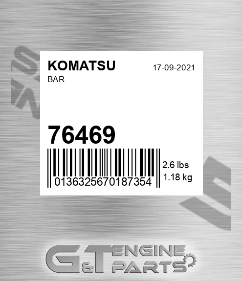 76469 Bar for KOMATSU