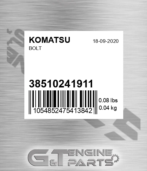 385-10241911 Screw for KOMATSU