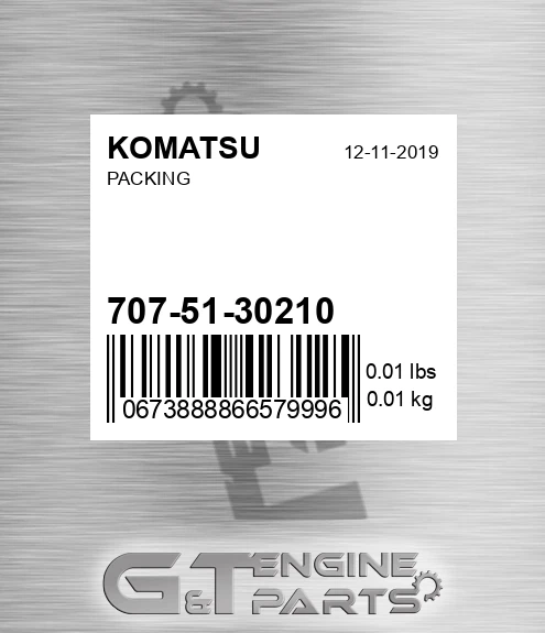707-51-30210 Packing for KOMATSU