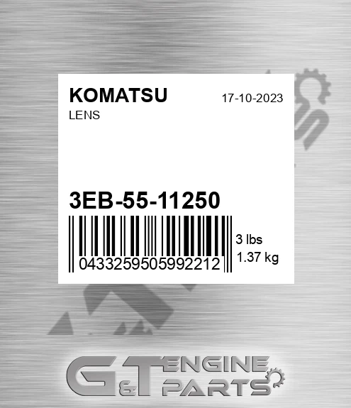3EB-55-11250 Lens for KOMATSU