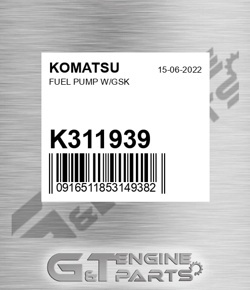 K311939 Fuel Pump W/gsk