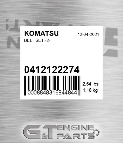 04121-22274 Belt Set -2- for KOMATSU