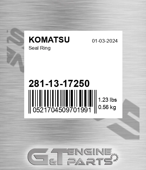 281-13-17250 Seal Ring for KOMATSU
