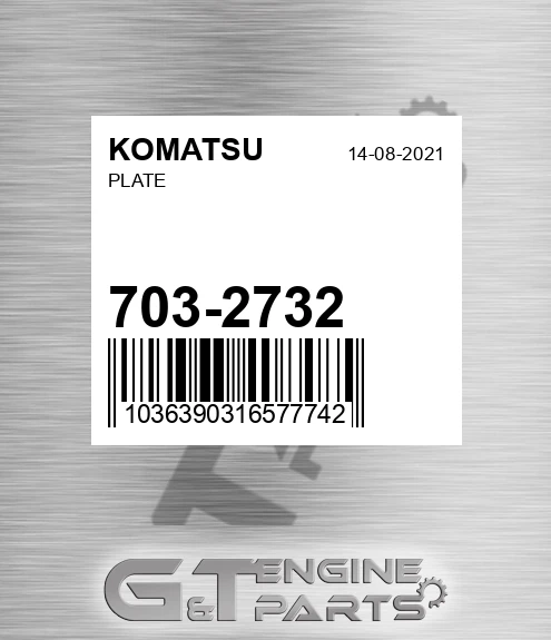 703-2732 Plate for KOMATSU