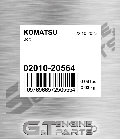 02010-20564 Bolt for KOMATSU