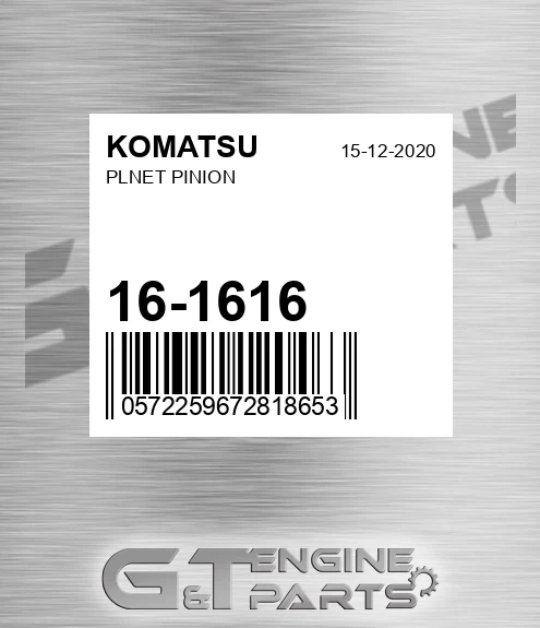 16-1616 Plnet Pinion