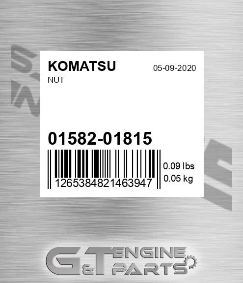 01582-01815 Nut for KOMATSU