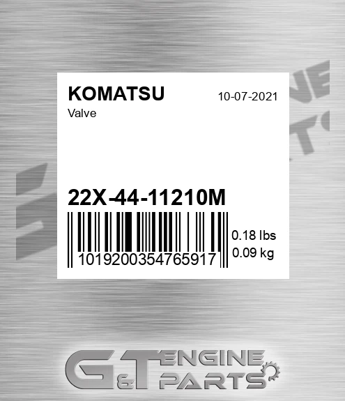 22X-44-11210M Valve for KOMATSU