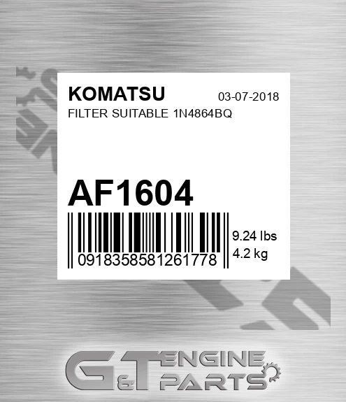 AF1604 Filter Suitable 1n4864bq
