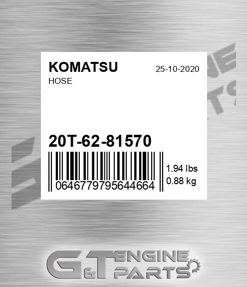 20T-62-81570 Hose for KOMATSU