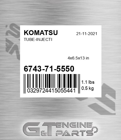 6743-71-5550 Tube-injecti for KOMATSU