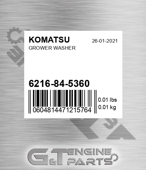 6216-84-5360 Grower Washer for KOMATSU