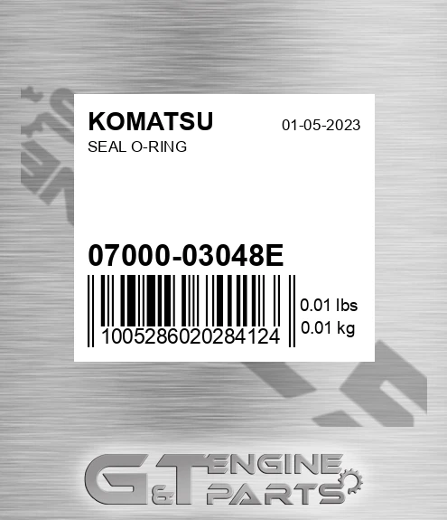 07000-03048E Seal O-ring for KOMATSU