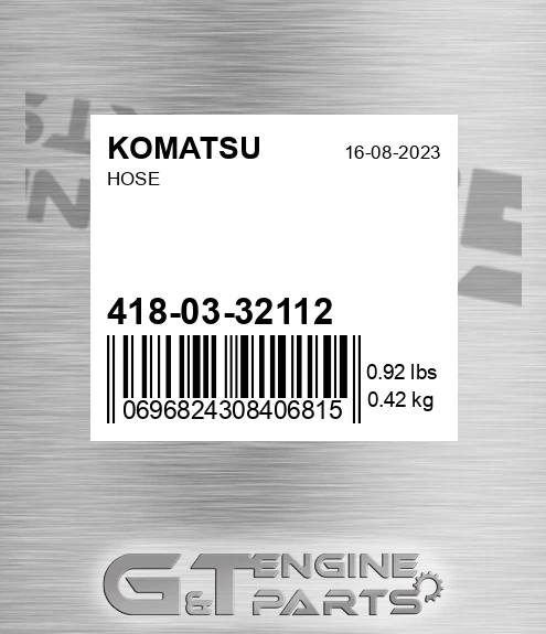 418-03-32112 Hose for KOMATSU