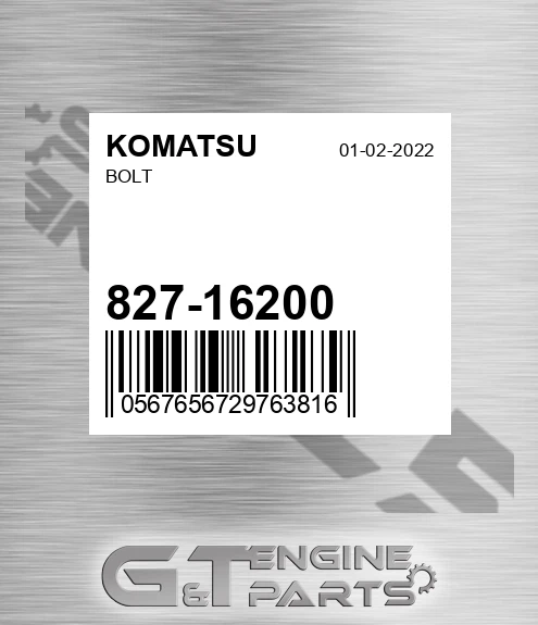 827-16200 Bolt
