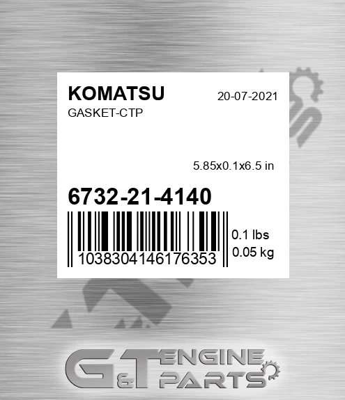 6732-21-4140 Gasket-ctp for KOMATSU