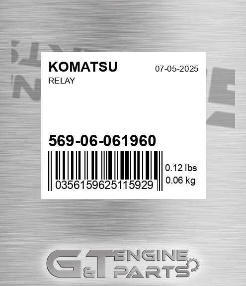 569-06-061960 Relay for KOMATSU