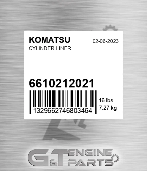 6610-21-2021 Cylinder Liner for KOMATSU
