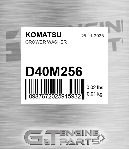 D40M256 Grower Washer