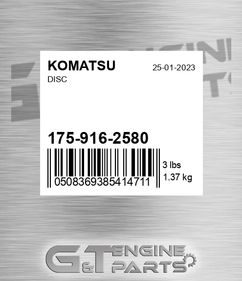 175-916-2580 Disc