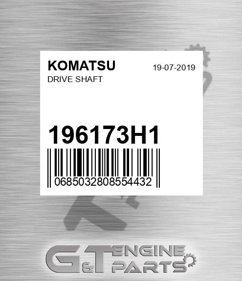 196173H1 KOMATSU Drive Shaft