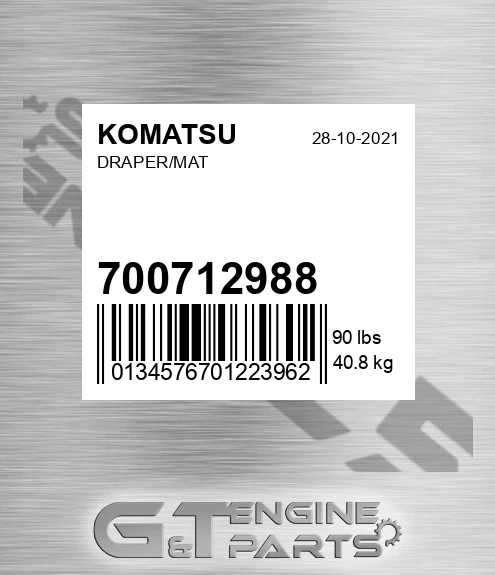 700712988 KOMATSU Draper/mat