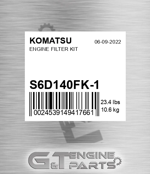 S6D140FK-1 Engine Filter Kit for KOMATSU