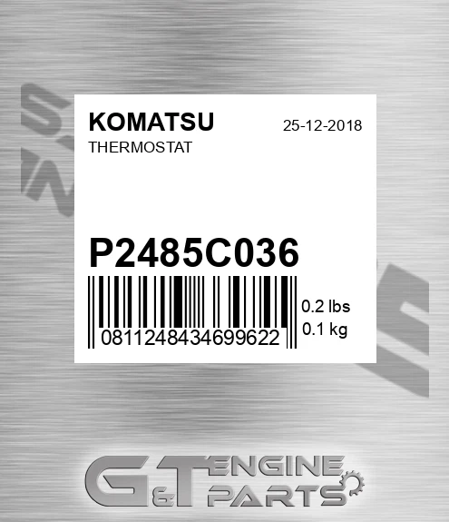 P2485C036 Thermostat for KOMATSU