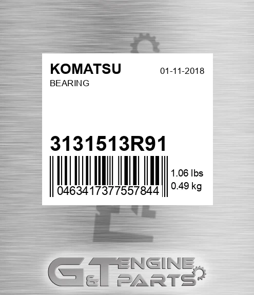 3131513R91 Bearing for KOMATSU